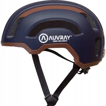 Cyklistická přilba CYKLISTICKÁ PŘILBA AUVRAY SAFE PC SKOŘEPINA, NASTAVITELNÁ, LED SVĚTLO, TMAVĚ MODRÁ, VELIKOST L