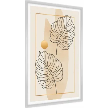 Obraz Plakát v rámu Boho Minimalistické LISTY 50x70