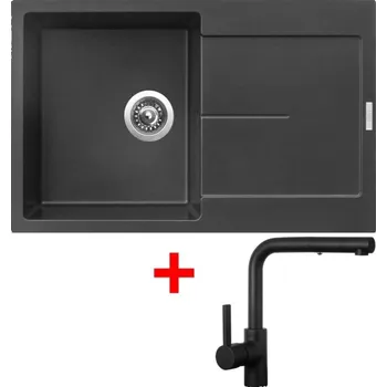 Kuchyňský dřez Sinks ULTIMA 790 Metalblack + ENIGMA S Černá matná