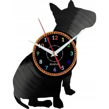 Hodiny PES HODINY NÁSTĚNNÉ DEKORATIVNÍ MODERNÍ VINYLOVÁ DESKA VINYL EV