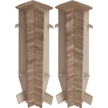 Vnitřní PVC roh 13 x 80 mm, délka 2 cm, barva Tea brown (čajově hnědá)