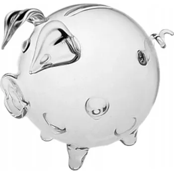 Pokladnička Prasátko pokladnička skleněná