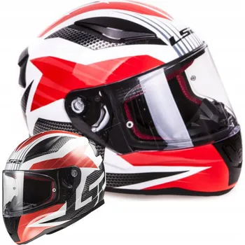 Helma na motorku MOTOCYKLOVÁ PŘILBA LS2 FF353 RAPID II GRID RED Integrální XL