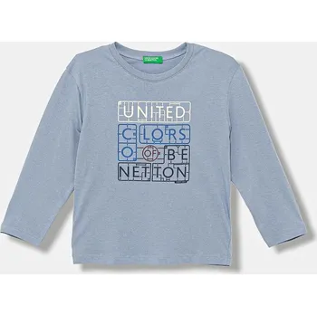 Dětské tričko s dlouhým rukávem United Colors of Benetton 3I1XG10JZ.P.seasonal modrá 55X, vel. 110