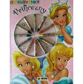 omalovánky Princezny s voskovkami - omalovánky