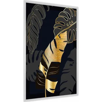 Obraz Plakát v Rámu: Tropické Listy Banánovníku 30x40 cm