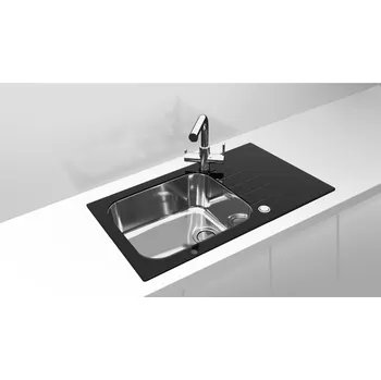 Granitový dřez GLASSIX UP 40 Černý