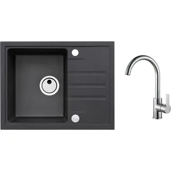 Granitový dřez SET ALVEUS Intermezzo 30 - 91 + BATERIE TONIA Chrom