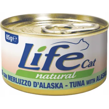 Krmivo pro kočku Life Cat Natural Krmivo pro kočky konzerva 85g - Tuňák + Aljašská příčesek