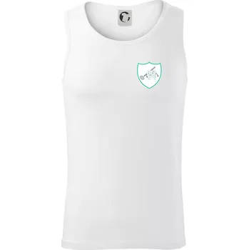 Zoubek na prsu - zrcátko - Tílko pánské Core - XL ( Bílá )