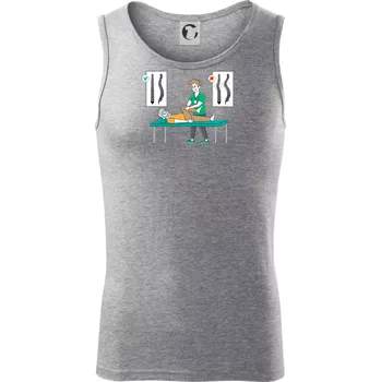 Fyziologické zakřivení páteře - Tílko pánské Core - L ( Tmavě šedý melír )