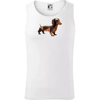 Jezevčík - slepený z papíru - Tílko pánské Core - XL ( Bílá )