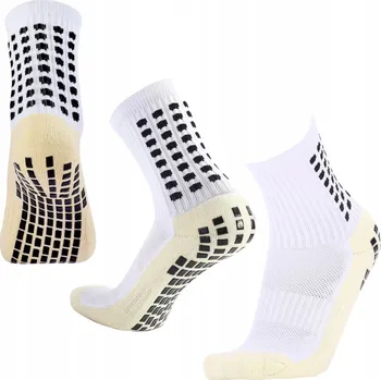 Pánské ponožky Fotbalové štulpny Ponožky SPORTOVNÍ protiskluzové vel. 36-43 BÍLÉ