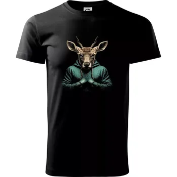 Pánské tričko Jelen boxer - Triko extra velké (5-8XL) - 8XL ( Černá )