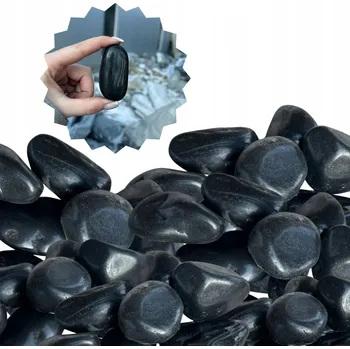 Zahradní dekorace OBLÁZEK ČERNÝ LEŠTĚNÝ KÁMEN 10KG 2-4cm