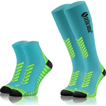 Pánské ponožky Sesto Senso 2 páry běžeckých ponožek vysokých a nízkých 43-47 modré