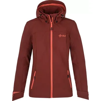 Dámská větrovka Dámská softshellová bunda KILPI RAVIA-W PL0035KI TMAVĚ ČERVENÁ 34