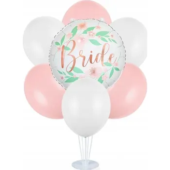 Balónek Sada balónků na stojanu Bride rozlučka se svobodou, růžová
