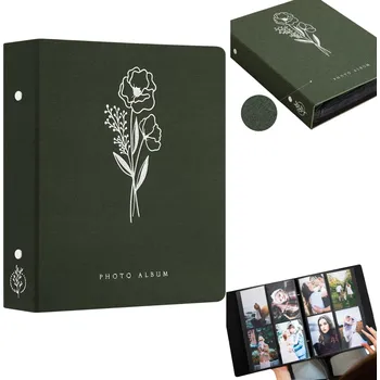 Obraz ALBUM NA 600 FOTEK 11,5x15 CM PŘÍRODNÍ LEN STŘÍBRNÉ RAŽENÍ