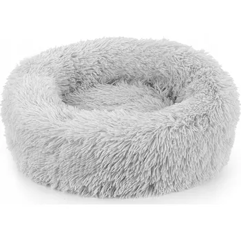 Pelíšek pro psa HapPet Plyšové pelíšek šedé S 50 cm