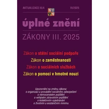 Aktualizace III/4 2025 Zákon o státní sociální podpoře