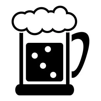 Samolepící dekorace Samolepka na stěnu - Půllitr piva 15x13cm