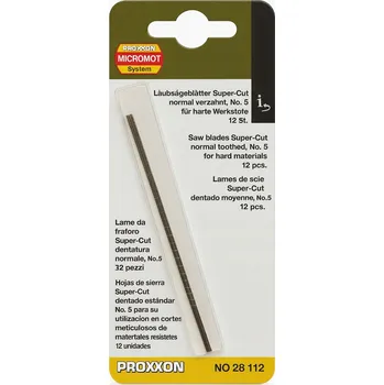 Pilový plátek Pilové listy do přímočaré pily Proxxon, 36 zubů [12 ks]