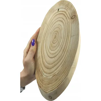 Dřevěný plát MODŘÍN eliptická zkosená délka 25-30 cm, ozdobný podnos bez kůry