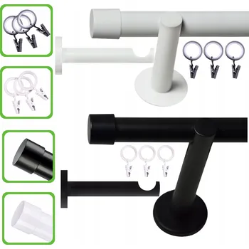 Garnýž VOPPI GARNÝŽ JEDNOŘADÁ LOFT S ŽABKAMI 19MM 220 CM BÍLÁ