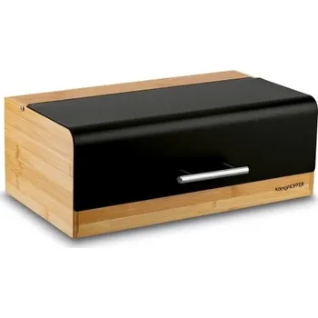 Dóza na potraviny Chlebovka 36x20x13,5cm, FRESCO KönigHOFFER černá, dřevo/kov