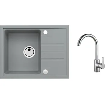 Granitový dřez SET ALVEUS Intermezzo 30 - 81 + BATERIE TONIA Chrom