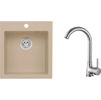 Granitový dřez Set Alveus Cortina 20/55 + Karina chrom