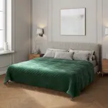 Přehoz na postel Dekoria velur 260 cm x 210 cm zelený