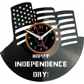Hodiny Den Nezávislosti Nástěnné Hodiny Vinylová Deska Moderní Dekorativní Na Zeď