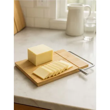 Kuchyňské prkénko Sinsay - Krájecí deska s kráječem na sýr - béžová - 309GC-08X - 309GC-08X-ONE