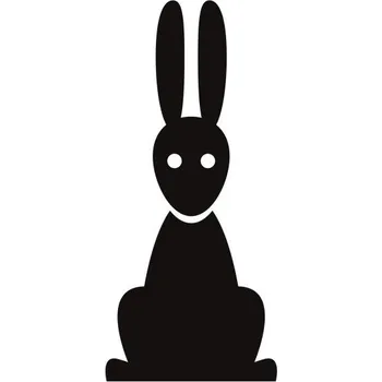 Samolepící dekorace Samolepka na stěnu bdělý zajíc 15x6 cm