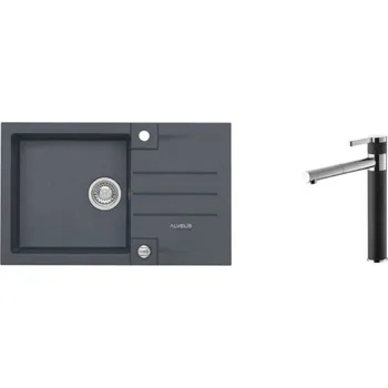 Granitový dřez SET ALVEUS ROCK 130/05+ BATERIE ZINA 05