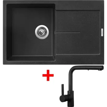 Granitový dřez Sinks ULTIMA 790 Granblack + ENIGMA S Černá matná