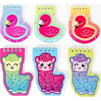 Blok Zápisník - Organizér pro každého NOTES - Blok s motivy PLAMEŇÁCI a LAMY - Mix vzorů