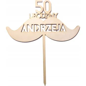 Jedlá dekorace na dort ZÁPICH DO DORTU Narozeniny S Knírkem - Tvé Jméno!