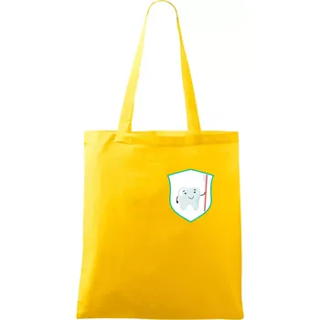 Zoubek na prsu - zubní kartáček - Taška bavlněná - 42 x 38 cm ( Žlutá )