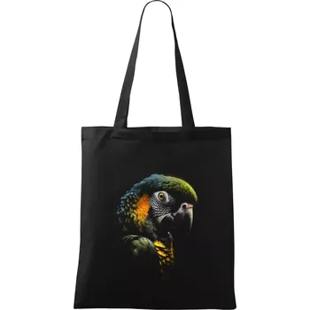 Papoušek fotka - Taška bavlněná - 42 x 38 cm ( Černá )