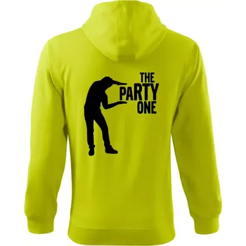 Pánská mikina Bachelor party - The party one - Mikina s kapucí na zip trendy zipper - M ( Limetková )