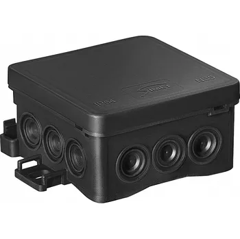 Elektroinstalační krabice ELEKTROINSTALAČNÍ KRABICE NA OMÍTKU ROZVODNÁ SIMET NS5 400V 75x75x40mm IP54 ČERNÁ