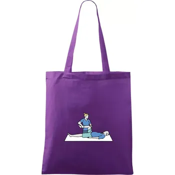 Fyzioterapeutka - Taška bavlněná - 42 x 38 cm ( Fialová )