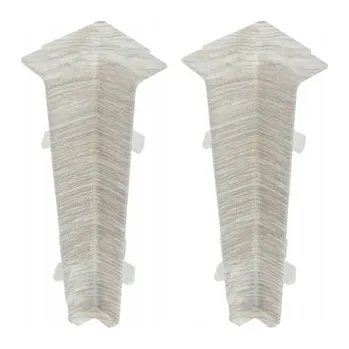 soklová lišta Vnitřní rohový profil Cezar hliníkový 75 x 22, délka 22 cm, Jasan Santiago