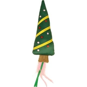 Hračka pro kočku TIAKI vánoční stromeček pro kočky se stuhou D 42 x Š 10 x V 5 cm