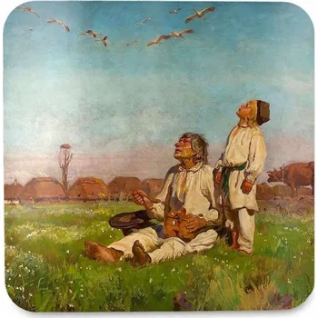 Podtácek Podložka pod hrnek - Čápi od Józefa Chełmońského