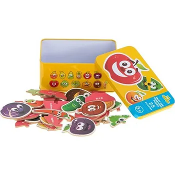 Puzzle KIK Puzzle v plechové krabičce ovoce/zelenina 25 dílků