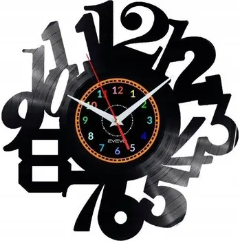 Hodiny ČÍSLICE HODINY NÁSTĚNNÉ DEKORATIVNÍ MODERNÍ VINYLOVÁ DESKA VINYL JAKO DÁREK
